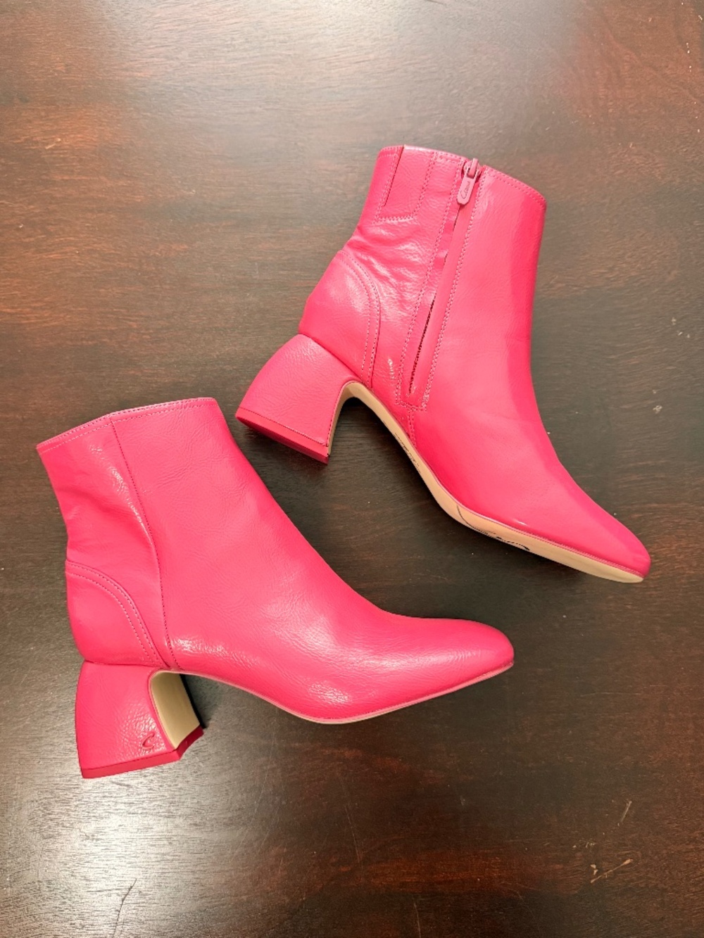 Circus by Sam Edelman Hot Pink Patent Ankle Boots Size 8